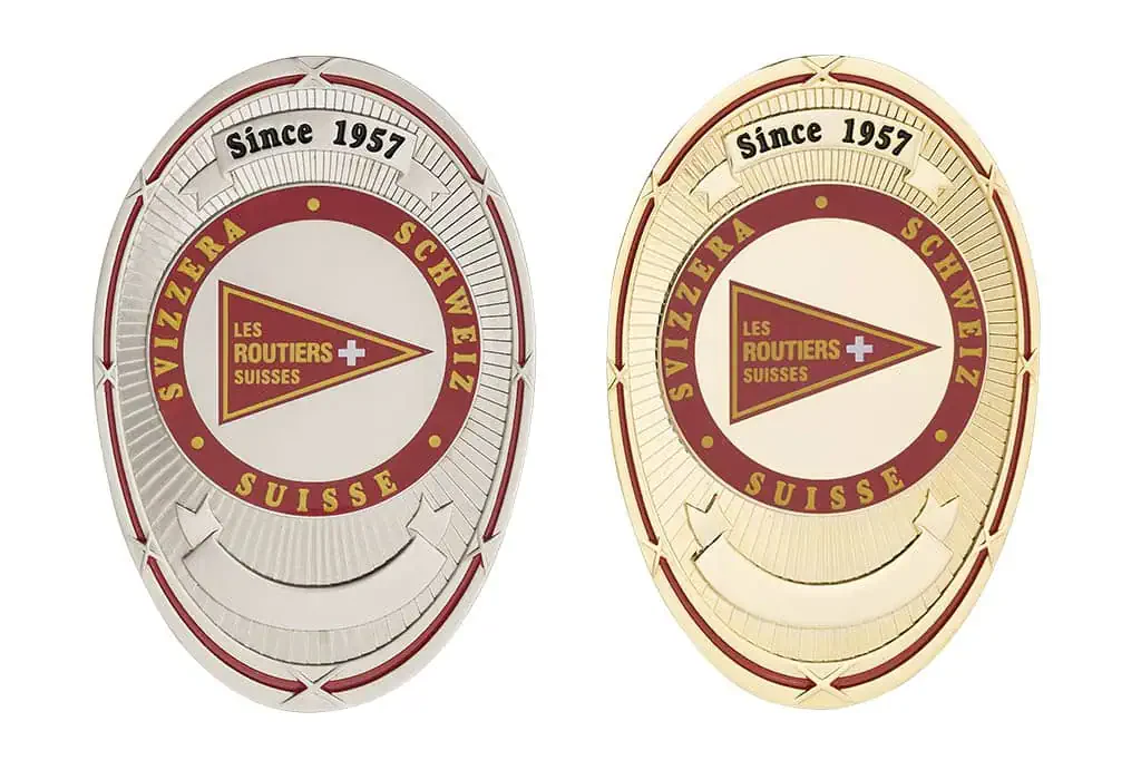 Our references LesRouiersSuisses Metal Badge