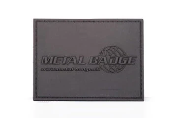 3D Black PVC Rubber Patch by Metal Badge