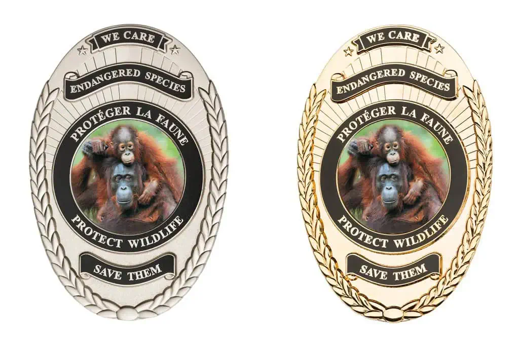 Our references Orang Utan Metal Badge