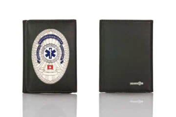 Leather wallet "Basic" Paramedic Switzerland, engraving