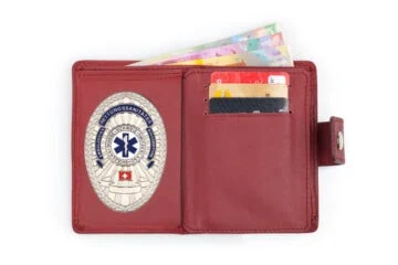 Leather wallet "Passion" Paramedic Switzerland, engraving