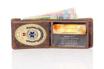 Leather wallet "Liberty" Paramedic Switzerland, engraving