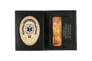 Leather wallet "Practical" Paramedic Switzerland, engraving