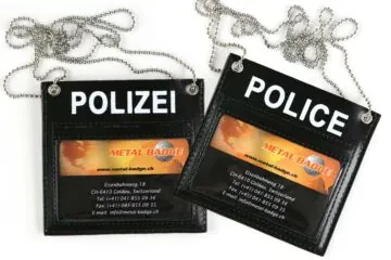 "POLICE" wallet, double-sided, white