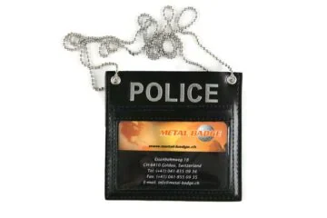 "POLICE" wallet, one-sided, silver
