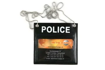 "POLICE" wallet, one-sided, white