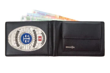 Leather wallet "Advanced" private investigator Switzerland, engravin