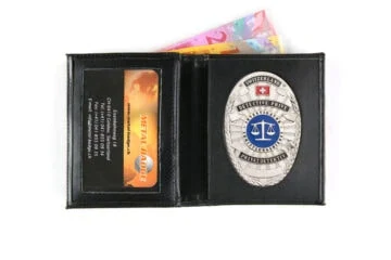 Leather wallet "Business" private investigator Switzerland, engraving