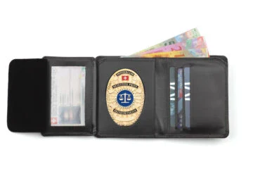 Leather wallet "Global" private investigator Switzerland, engraving