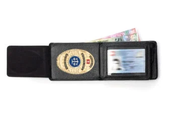 Leather wallet "Professional" private investigator Switzerland, engraving