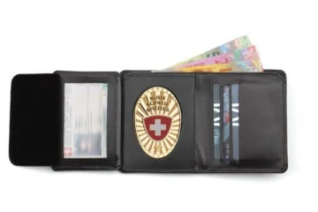 Leather wallet "Global" Switzerland Fan Badge