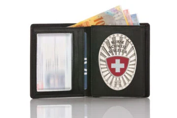 Leather wallet "Official" Switzerland Fan Badge