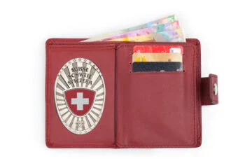 Leather wallet "Passion" Switzerland Fan Badge