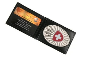 Leather wallet "Small" Switzerland Fan Badge