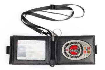"Blue Line" leather pouch Swiss Guard