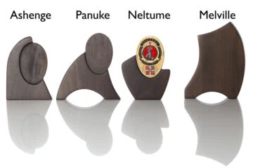 Wood (Walnut) with base Swiss Guard