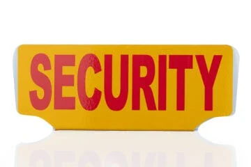 SECURITY Plastic Sign