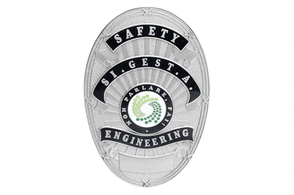 Our references si gest a Metal Badge