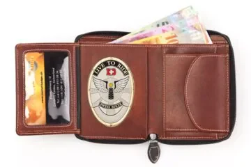 Leather wallet "Camouflage" Swiss Biker