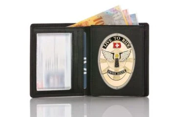 Leather wallet "Official" Swiss Biker