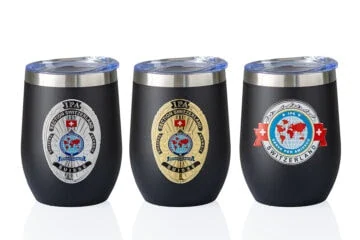 Vacuum-insulated thermos cup, 350 ml, made from high-quality stainless steel with lid