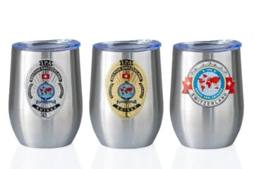 Vacuum-insulated thermos cup, 350 ml, made from high-quality stainless steel with lid