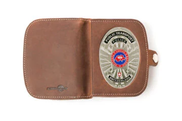 Leather case "Traveler" Coin thrower railway police Switzerland