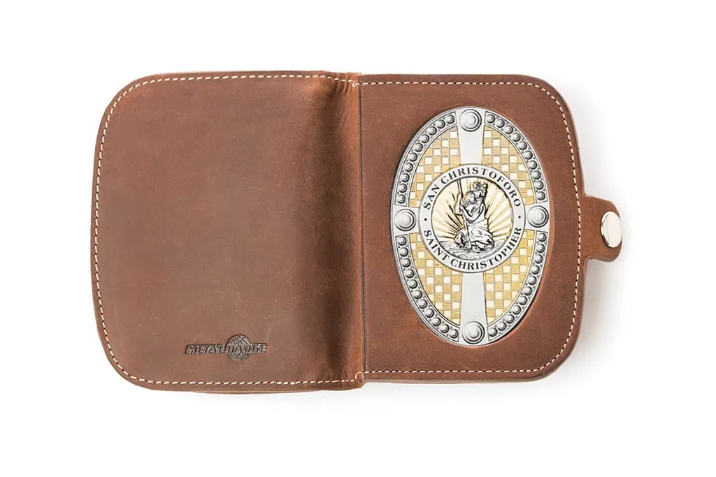 Products traveler openback christopherus big 1 1 Metal Badge