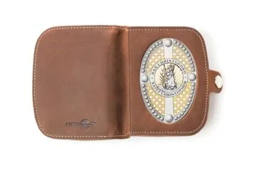 Leather case “Traveler” Coin thrower Saint Christophe