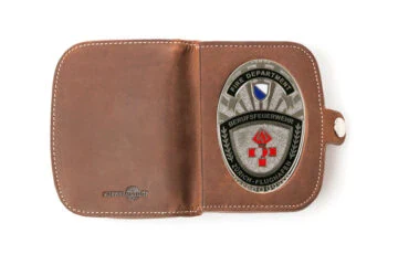 Leather case “Traveler” Coin thrower Fire Brigade Zurich Aiport