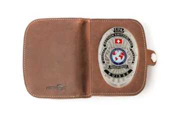Leather case "Traveler" Coin thrower IPA Switzerland