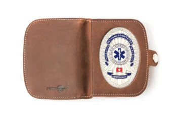 Leather case “Traveler” Coin thrower Paramedic Switzerland