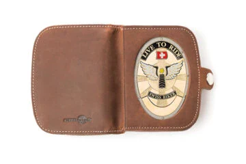 Leather case "Traveler" Coin thrower Swiss Biker