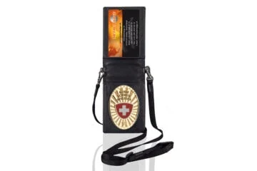 "Vanguard" leather pouch Switzerland Fan Badge